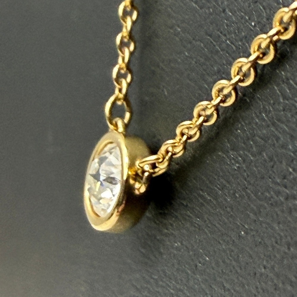 Swarovski Solitaire Necklace Gold Tone Bezel - Picture 7 of 10